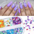 2021 Newest Amazon Hot Nail Art Decoration & DIY Crafting 3D Holographic nail art glitters Butterfly Nail Glitter